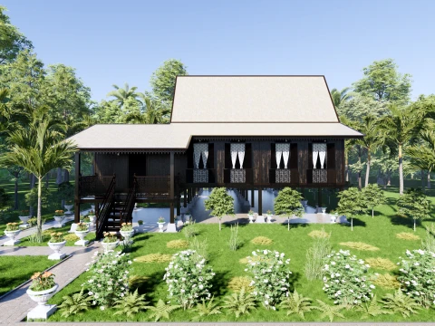 Selangor Traditional House of Malaysia 3D Model