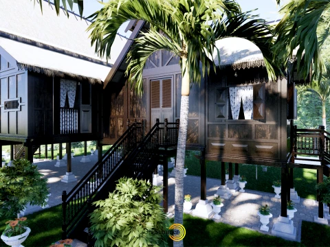 Pahang Traditional House of Malaysia 3D Model