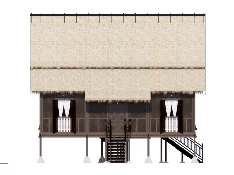 Pahang Traditional House of Malaysia 3D Model