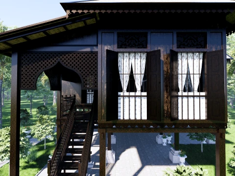 Perak Traditional House of Malaysia 3D Model