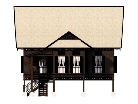 Perak Traditional House of Malaysia 3D Model