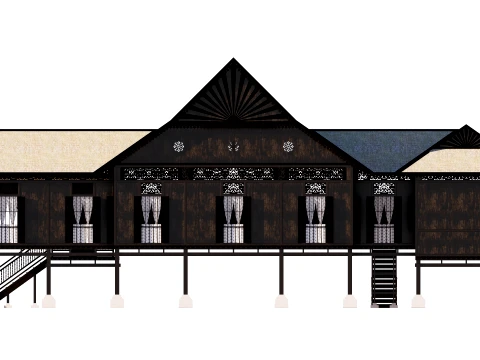 Perak Traditional House of Malaysia 3D Model