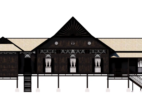 Perak Traditional House of Malaysia 3D Model