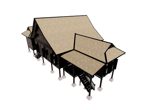 Perak Traditional House of Malaysia 3D Model