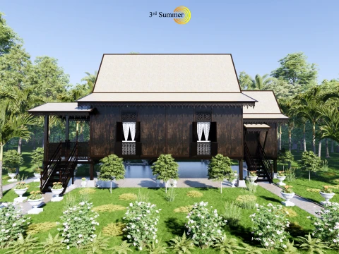 Pulau Pinang Traditional House of Malaysia 3D Model