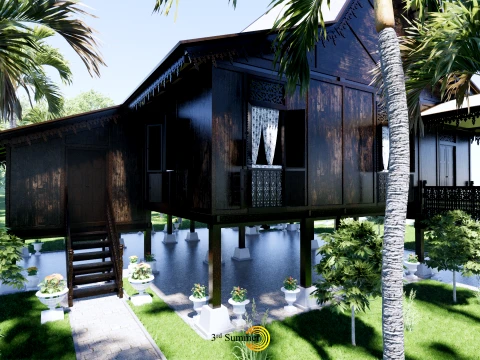 Pulau Pinang Traditional House of Malaysia 3D Model