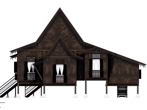 Pulau Pinang Traditional House of Malaysia 3D Model