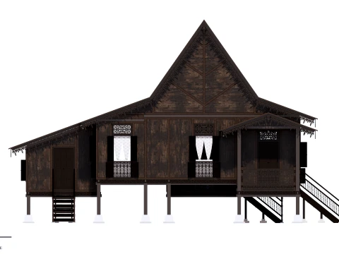 Pulau Pinang Traditional House of Malaysia 3D Model