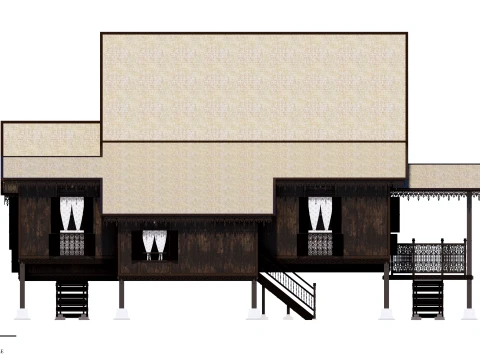 Pulau Pinang Traditional House of Malaysia 3D Model