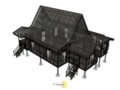Pulau Pinang Traditional House of Malaysia 3D Model