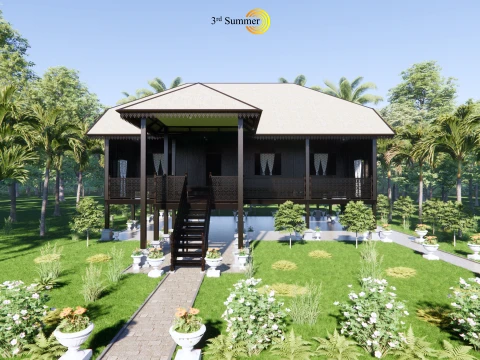 Terengganu Traditional House of Malaysia 3D Model