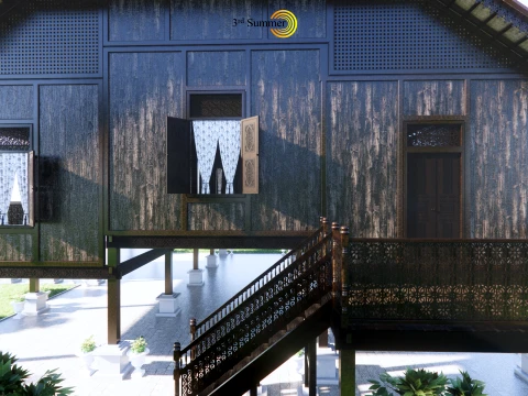 Terengganu Traditional House of Malaysia 3D Model