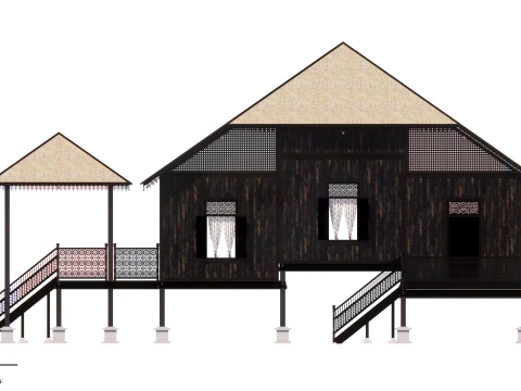 Terengganu Traditional House of Malaysia 3D Model