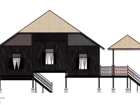 Terengganu Traditional House of Malaysia 3D Model