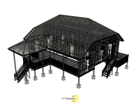 Terengganu Traditional House of Malaysia 3D Model