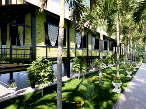 Godang Traditional House of Sambas West Borneo - Type 1 3D Model
