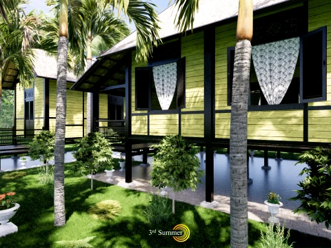 Godang Traditional House of Sambas West Borneo - Type 1 3D Model