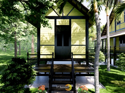 Godang Traditional House of Sambas West Borneo - Type 1 3D Model