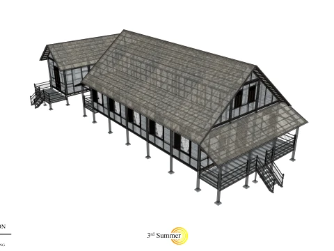 Godang Traditional House of Sambas West Borneo - Type 1 3D Model