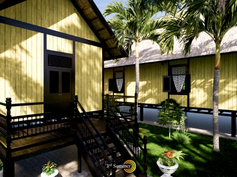 Godang Traditional House of Sambas West Borneo - Type 3 3D Model
