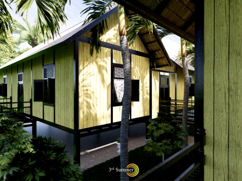 Godang Traditional House of Sambas West Borneo - Type 3 3D Model