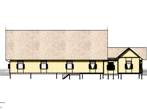Godang Traditional House of Sambas West Borneo - Type 3 3D Model