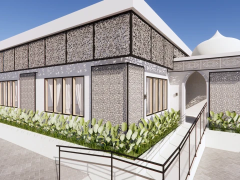 Mosque Of The Singkawang Planning Gallery 3D Model