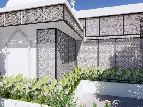 Mosque Of The Singkawang Planning Gallery 3D Model