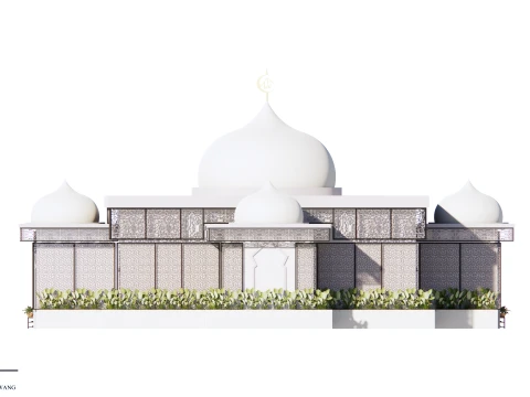Mosque Of The Singkawang Planning Gallery 3D Model