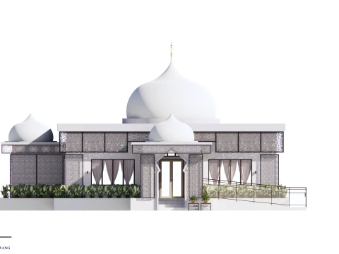 Mosque Of The Singkawang Planning Gallery 3D Model