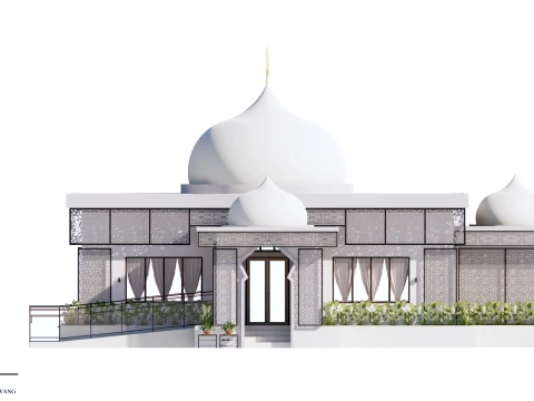Mosque Of The Singkawang Planning Gallery 3D Model
