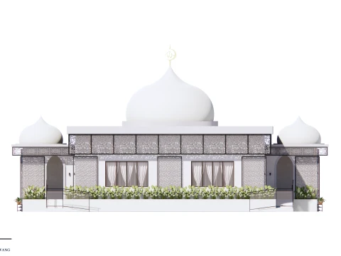 Mosque Of The Singkawang Planning Gallery 3D Model