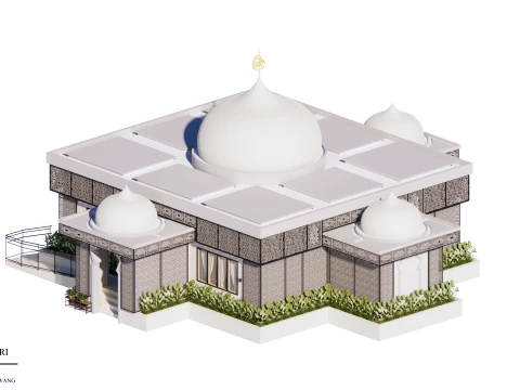 Mosque Of The Singkawang Planning Gallery 3D Model