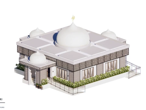 Mosque Of The Singkawang Planning Gallery 3D Model