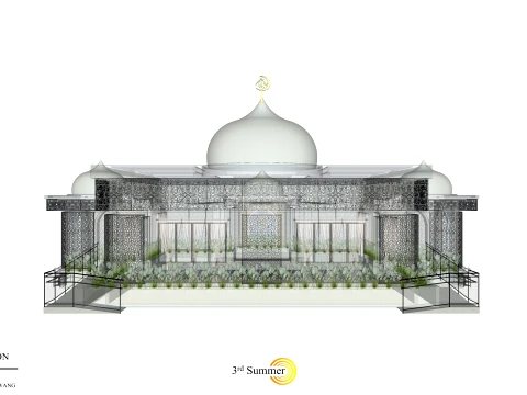 Mosque Of The Singkawang Planning Gallery 3D Model