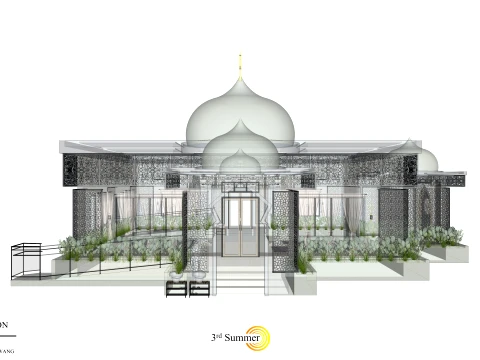 Mosque Of The Singkawang Planning Gallery 3D Model
