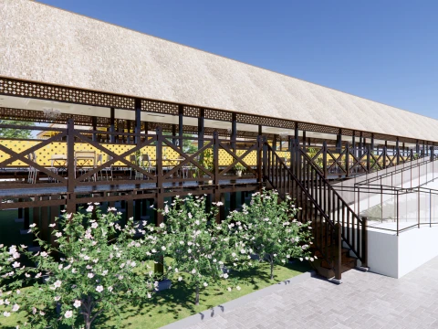 Restaurant Of The Singkawang Planning Gallery 3D Model