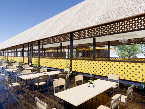 Restaurant Of The Singkawang Planning Gallery 3D Model