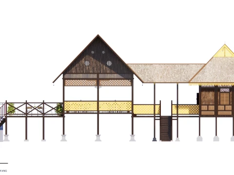 Restaurant Of The Singkawang Planning Gallery 3D Model
