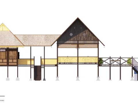 Restaurant Of The Singkawang Planning Gallery 3D Model