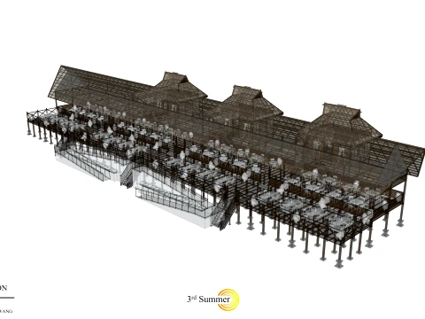 Restaurant Of The Singkawang Planning Gallery 3D Model