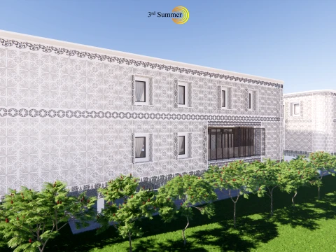 Le b&acirc;timent compl&eacute;mentaire du centre culturel Sambas Modèle 3D