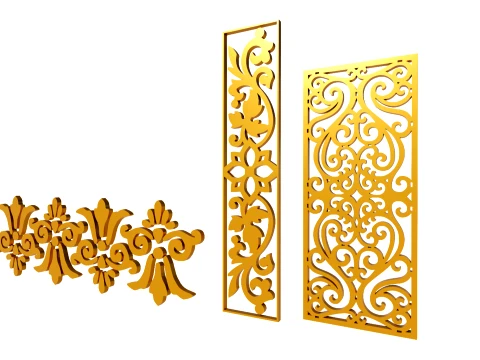 Gold Carving 4 3D Model
