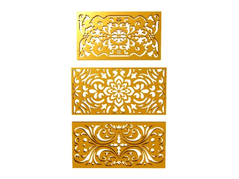 Gold Carving 7 3D Model