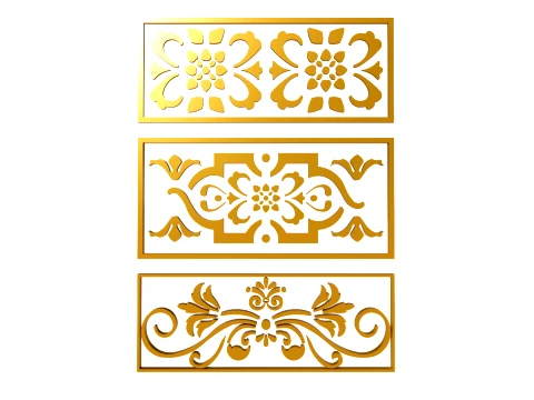 Gold Carving 9 3D Model