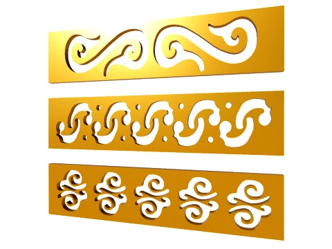 Gold Carving 10 3D Model