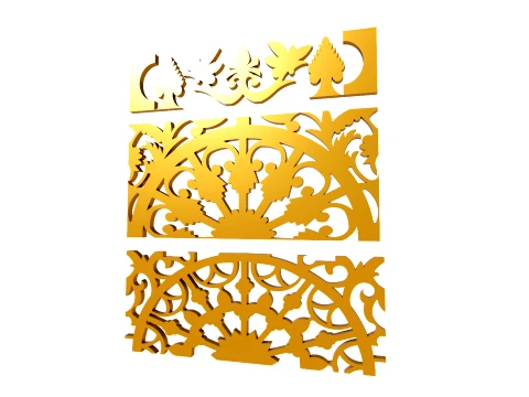 Altın Oymacılığı 12 3D Model