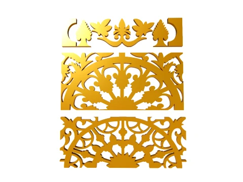 Gold Carving 12 3D Model