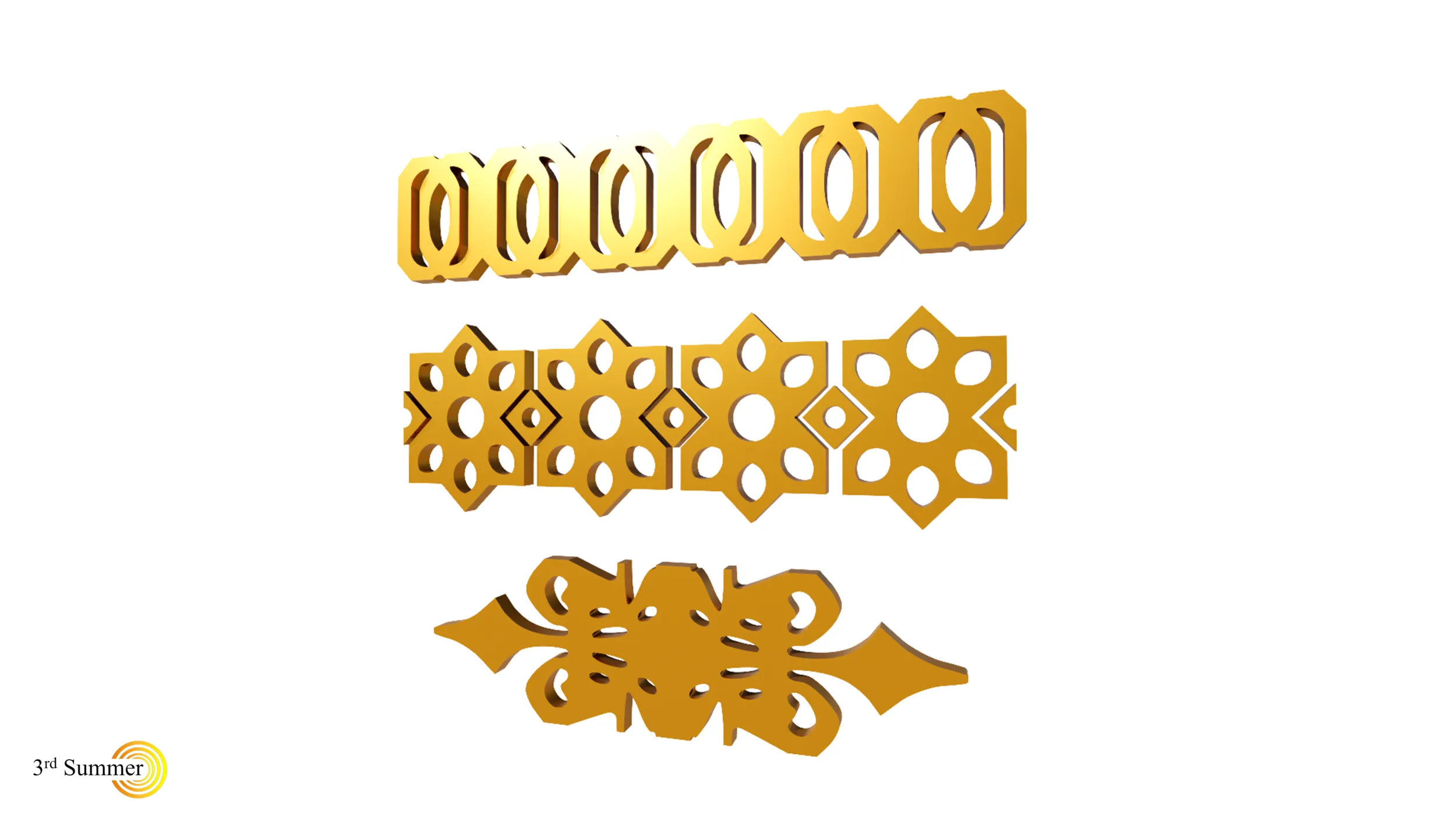 Gold Carving 13 3D Model .c4d .max .obj .3ds .fbx .stl .blend 