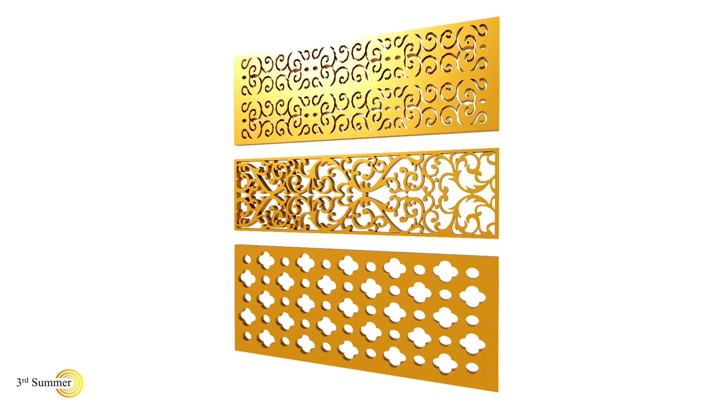 Gold Carving 14 3D Model .c4d .max .obj .3ds .fbx .stl .blend 